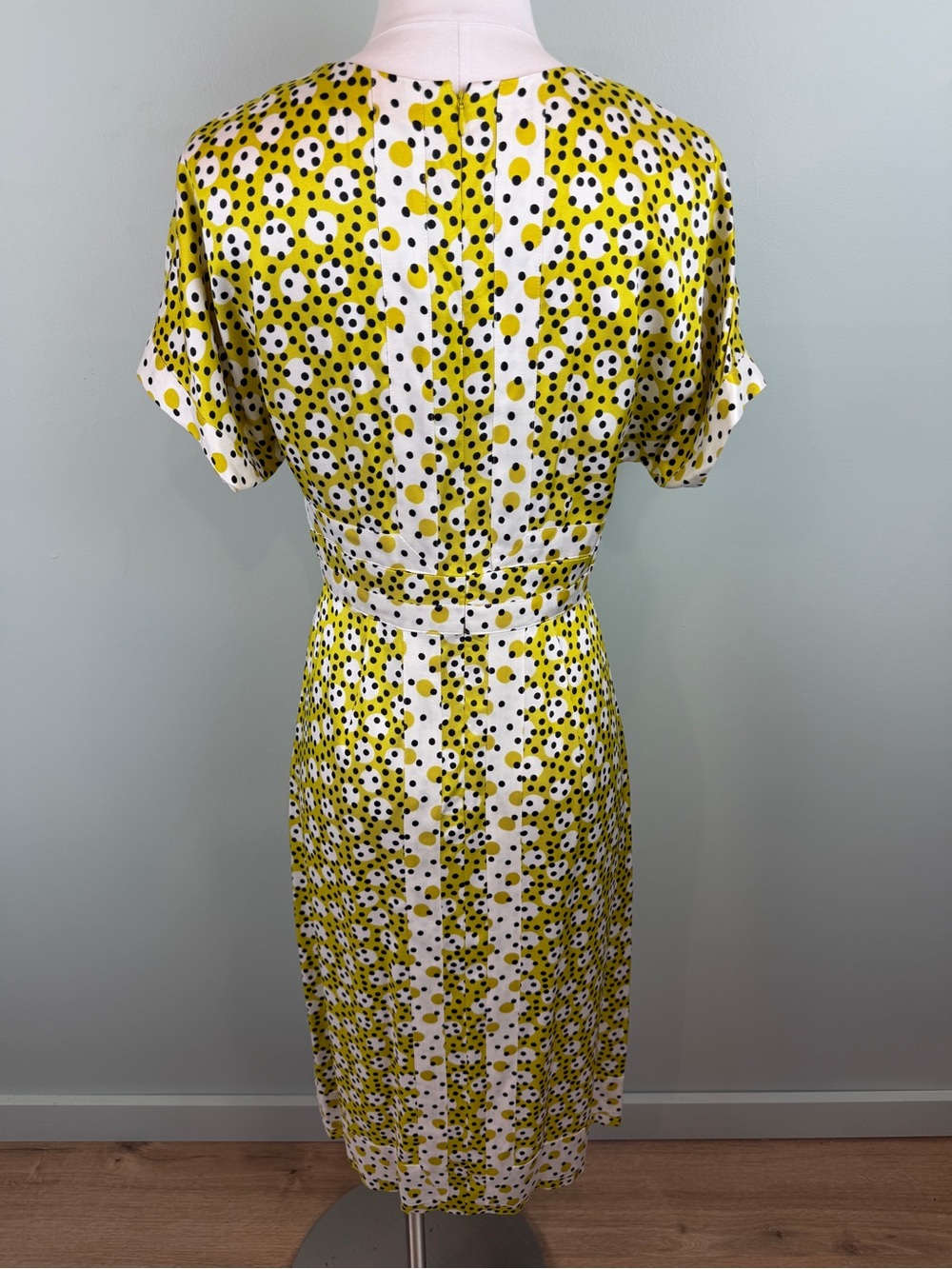 NWT Boden Emeralda Dress Yellow Polka Dot Midi Dress size 4 - Picture 5 of 8